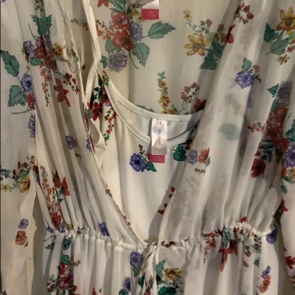 No Boundaries kimono and dress - ivory floral - Picture 3 of 3